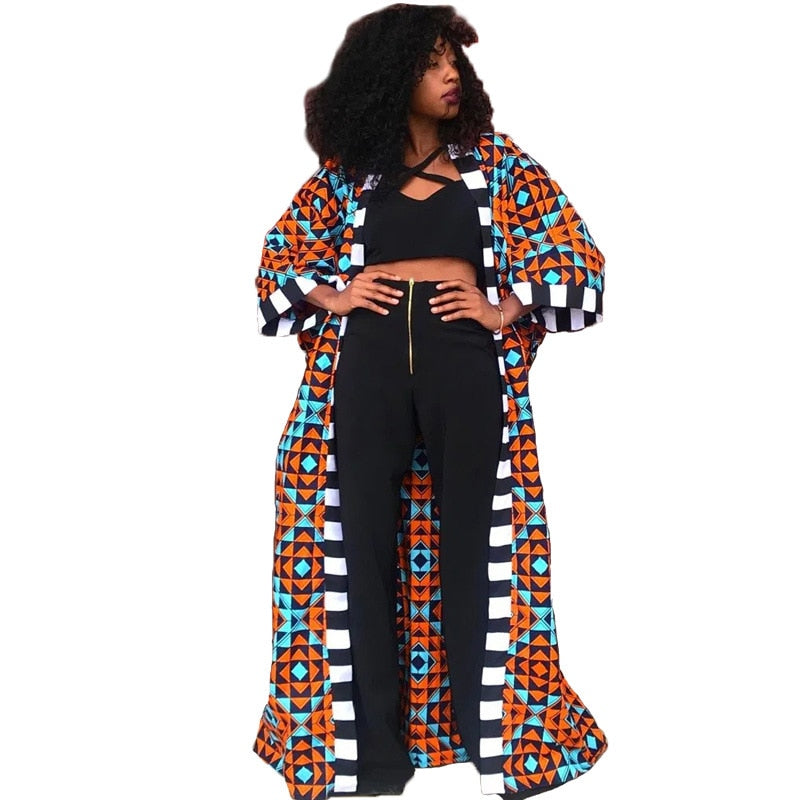 Dashiki Mantel / langer Cardigan /Jacke