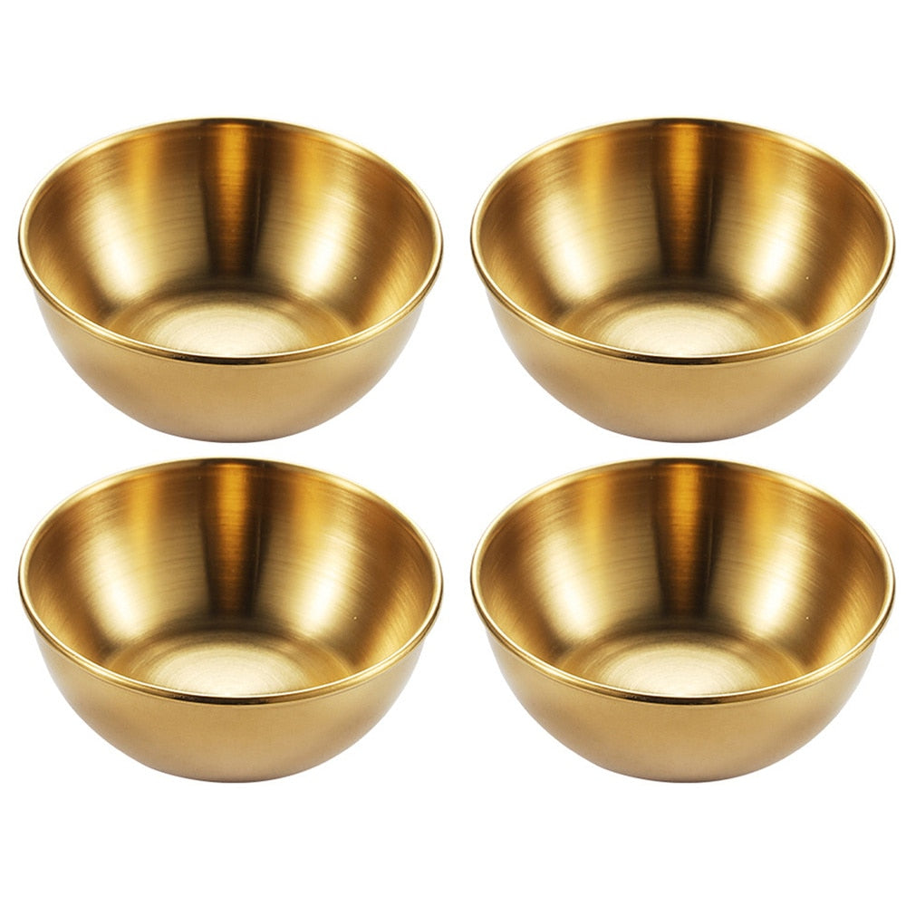 Goldene Schälchen, Servierschalen, Edelstahl, 2er Set / 4er Set