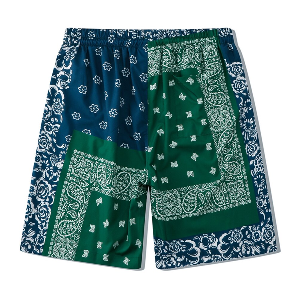 Herren Holiday Beach Set (Shirt & Shorts), grün-blau