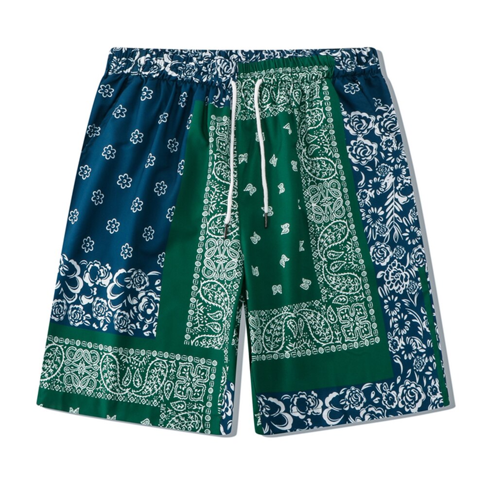 Herren Holiday Beach Set (Shirt & Shorts), grün-blau